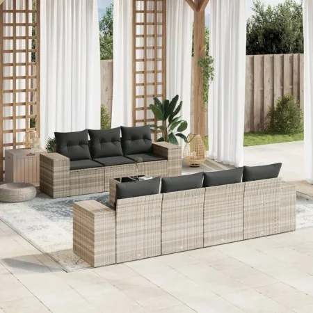 Set de sofás de jardín 8 pzas y cojines ratán sintético gris by , Modular outdoor sofas - Ref: Foro24-3222331, Price: 572,91 ...