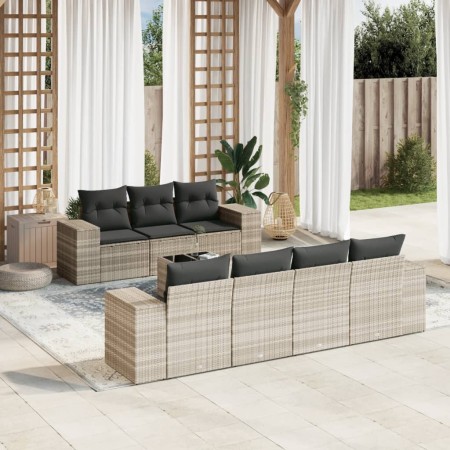 Set de sofás de jardín 8 pzas y cojines ratán sintético gris by , Modular outdoor sofas - Ref: Foro24-3222331, Price: 551,97 ...