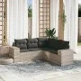 Garden sofa set and cushions 5 pieces light gray synthetic rattan by , Garden sets - Ref: Foro24-3222551, Price: 378,51 €, Di...