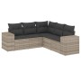 Gartensofa-Set und Kissen, 5-teilig, aus hellem grauem Kunst-Rattan. von , Gartensets - Ref: Foro24-3222551, Preis: 364,21 €,...