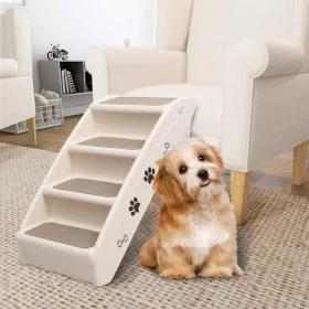 Folding ladder for dogs cream 62x40x49.5 cm by vidaXL, Pet Steps and Ramps - Ref: Foro24-170984, Price: 59,11 €, Discount: %