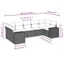 Set de sofás de jardín 7 pzas con cojines ratán PE gris claro by , Garden sets - Ref: Foro24-3222991, Price: 524,31 €, Discou...