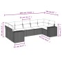 Set de sofás de jardín 7 pzas con cojines ratán PE gris claro by , Garden sets - Ref: Foro24-3222991, Price: 533,86 €, Discou...
