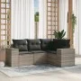 Set de sofás de jardín 4 pzas y cojines ratán sintético gris by , Modular outdoor sofas - Ref: Foro24-3222511, Price: 320,96 ...