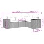 Set de sofás de jardín 4 pzas y cojines ratán sintético gris by , Modular outdoor sofas - Ref: Foro24-3222511, Price: 314,56 ...