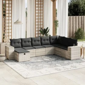 Set de sofás de jardín 8 pzas y cojines ratán sintético gris von , Gartensets - Ref: Foro24-3264518, Preis: 557,63 €, Rabatt: %
