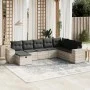 Set de sofás de jardín 8 pzas y cojines ratán sintético gris by , Garden sets - Ref: Foro24-3264518, Price: 557,63 €, Discoun...