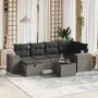 Set de sofás de jardín 7 pzas con cojines ratán PE gris claro by , Garden sets - Ref: Foro24-3264428, Price: 482,72 €, Discou...