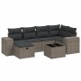 Set de sofás de jardín 7 pzas con cojines ratán PE gris claro de , Conjuntos de jardín - Ref: Foro24-3264428, Precio: 472,32 ...