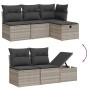 Set de sofás de jardín 7 pzas con cojines ratán PE gris claro de , Conjuntos de jardín - Ref: Foro24-3264428, Precio: 472,32 ...