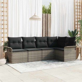 Conjunto de sofá de jardín 5 pcs 242.5 x 132.5 x 85 cm