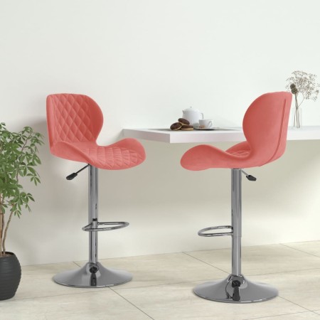 Taburetes de cocina 2 unidades terciopelo rosa by , Kitchen stools - Ref: Foro24-334916, Price: 121,24 €, Discount: %