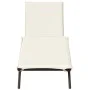 Liegestuhl mit braunem Kunststoff-Rattankissen. von , Liegen - Ref: Foro24-4002702, Preis: 144,18 €, Rabatt: %
