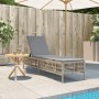 Liegestuhl mit beigem Kunststoff-Rattankissen von , Liegen - Ref: Foro24-4002740, Preis: 159,99 €, Rabatt: %
