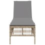 Liegestuhl mit beigem Kunststoff-Rattankissen von , Liegen - Ref: Foro24-4002740, Preis: 159,99 €, Rabatt: %