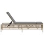 Liegestuhl mit beigem Kunststoff-Rattankissen von , Liegen - Ref: Foro24-4002740, Preis: 159,99 €, Rabatt: %