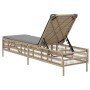 Liegestuhl mit beigem Kunststoff-Rattankissen von , Liegen - Ref: Foro24-4002740, Preis: 159,99 €, Rabatt: %