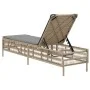 Liegestuhl mit beigem Kunststoff-Rattankissen von , Liegen - Ref: Foro24-4002740, Preis: 150,38 €, Rabatt: %