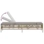 Liegestuhl mit beigem Kunststoff-Rattankissen von , Liegen - Ref: Foro24-4002740, Preis: 150,38 €, Rabatt: %