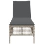 Tumbona con cojín ratán sintético gris claro by , Loungers - Ref: Foro24-4002742, Price: 145,91 €, Discount: %