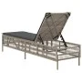 Liegestuhl mit hellem grauem synthetischem Rattan-Kissen. von , Liegen - Ref: Foro24-4002742, Preis: 143,24 €, Rabatt: %