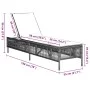 Liegestuhl mit hellem grauem synthetischem Rattan-Kissen. von , Liegen - Ref: Foro24-4002742, Preis: 143,24 €, Rabatt: %