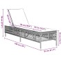 Liegestuhl mit schwarzem Kunststoff-Rattankissen von , Liegen - Ref: Foro24-4002737, Preis: 149,39 €, Rabatt: %