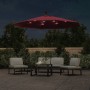 Cantilever parasol with LED lights and red wine red steel pole by vidaXL, Umbrellas - Ref: Foro24-313780, Price: 126,51 €, Di...