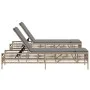 Liegestühle mit Kissen, 2 Stück, aus synthetischem Rattan in Beige. von , Liegen - Ref: Foro24-3261599, Preis: 292,09 €, Raba...