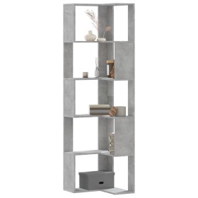 Eckregal 5 Ebenen Holz Grau Beton 50x50x179 cm von , Bücherregale und Regale - Ref: Foro24-852585, Preis: 82,97 €, Rabatt: %