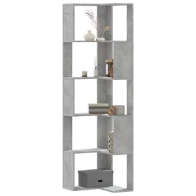 Eckregal 5 Ebenen Holz Grau Beton 50x50x179 cm von , Bücherregale und Regale - Ref: Foro24-852585, Preis: 81,59 €, Rabatt: %
