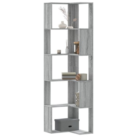 Eckregal 5 Ebenen Holz Grau Sonoma 50x50x179 cm von , Bücherregale und Regale - Ref: Foro24-852587, Preis: 83,20 €, Rabatt: %