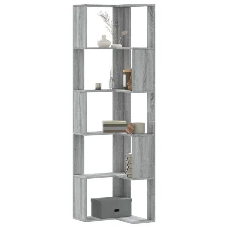 Eckregal 5 Ebenen Holz Grau Sonoma 50x50x179 cm von , Bücherregale und Regale - Ref: Foro24-852587, Preis: 81,82 €, Rabatt: %