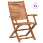 Faltbare Gartenstühle mit Armlehnen, 2 Stück Massivholz Akazie. von , Gartenstühle - Ref: Foro24-367698, Preis: 137,43 €, Rab...