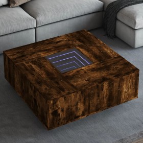 Couchtisch mit Infinity LED in geräucherter Eiche 100x100x40 cm von , Couchtisch - Ref: Foro24-3284046, Preis: 211,94 €, Raba...