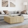 Mesa de centro con Infinity LED roble Sonoma 100x100x40 cm de , Mesas de centro - Ref: Foro24-3284044, Precio: 178,46 €, Desc...