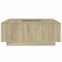 Mesa de centro con Infinity LED roble Sonoma 100x100x40 cm de , Mesas de centro - Ref: Foro24-3284044, Precio: 178,46 €, Desc...