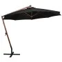 Hanging parasol with solid black fir wood pole 3.5x2.9 m by vidaXL, Umbrellas - Ref: Foro24-313772, Price: 202,78 €, Discount: %