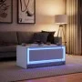 Mesa de centro con luces LED madera ingeniería blanca by , Coffee table - Ref: Foro24-851984, Price: 90,79 €, Discount: %
