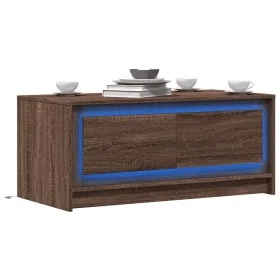 Mesa de centro con luces LED madera de ingeniería marrón roble von , Couchtisch - Ref: Foro24-851990, Preis: 98,98 €, Rabatt: %