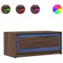 Mesa de centro con luces LED madera de ingeniería marrón roble de , Mesas de centro - Ref: Foro24-851990, Precio: 98,95 €, De...