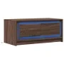 Mesa de centro con luces LED madera de ingeniería marrón roble de , Mesas de centro - Ref: Foro24-851990, Precio: 98,95 €, De...