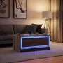 Mesa de centro con luces LED madera de ingeniería marrón roble de , Mesas de centro - Ref: Foro24-851990, Precio: 98,95 €, De...