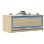 Mesa de centro con luces LED madera de ingeniería roble Sonoma by , Coffee table - Ref: Foro24-851986, Price: 87,99 €, Discou...