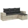 Set de sofás de jardín 4 pzas y cojines ratán sintético gris by , Garden sets - Ref: Foro24-3264378, Price: 285,71 €, Discoun...