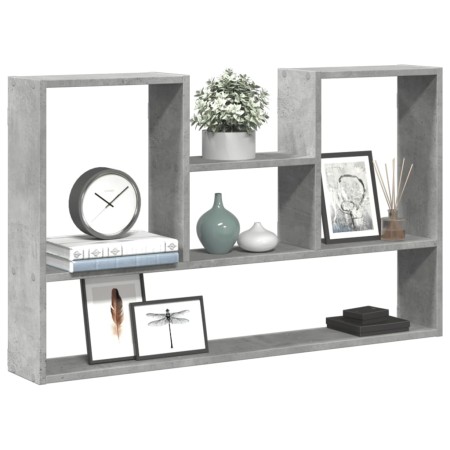 Estantería de pared madera ingeniería gris hormigón 99x15x60 cm de , Estantes y estanterías - Ref: Foro24-853239, Precio: 38,...