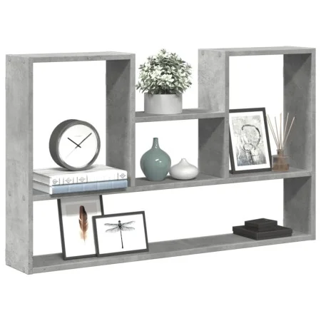 Estantería de pared madera ingeniería gris hormigón 99x15x60 cm by , Shelves and shelves - Ref: Foro24-853239, Price: 41,66 €...