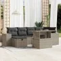 Set de sofás de jardín 7 pzas con cojines ratán PE gris claro by , Garden sets - Ref: Foro24-3275302, Price: 544,08 €, Discou...