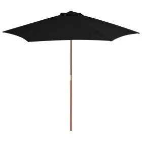 Sonnenschirm mit schwarzer Holzstange 270 cm von vidaXL, Sonnenschirme - Ref: Foro24-313762, Preis: 66,61 €, Rabatt: %
