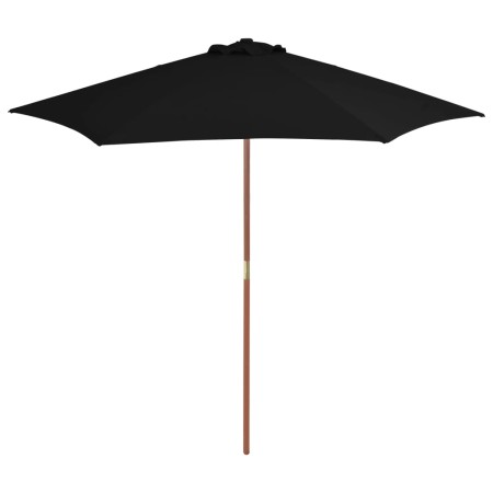 Sombrilla de jardín con palo de madera negra 270 cm de vidaXL, Sombrillas - Ref: Foro24-313762, Precio: 68,91 €, Descuento: %